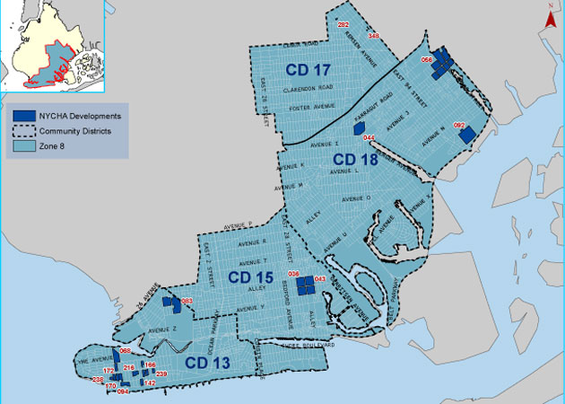 map Zone 8 east brooklyn